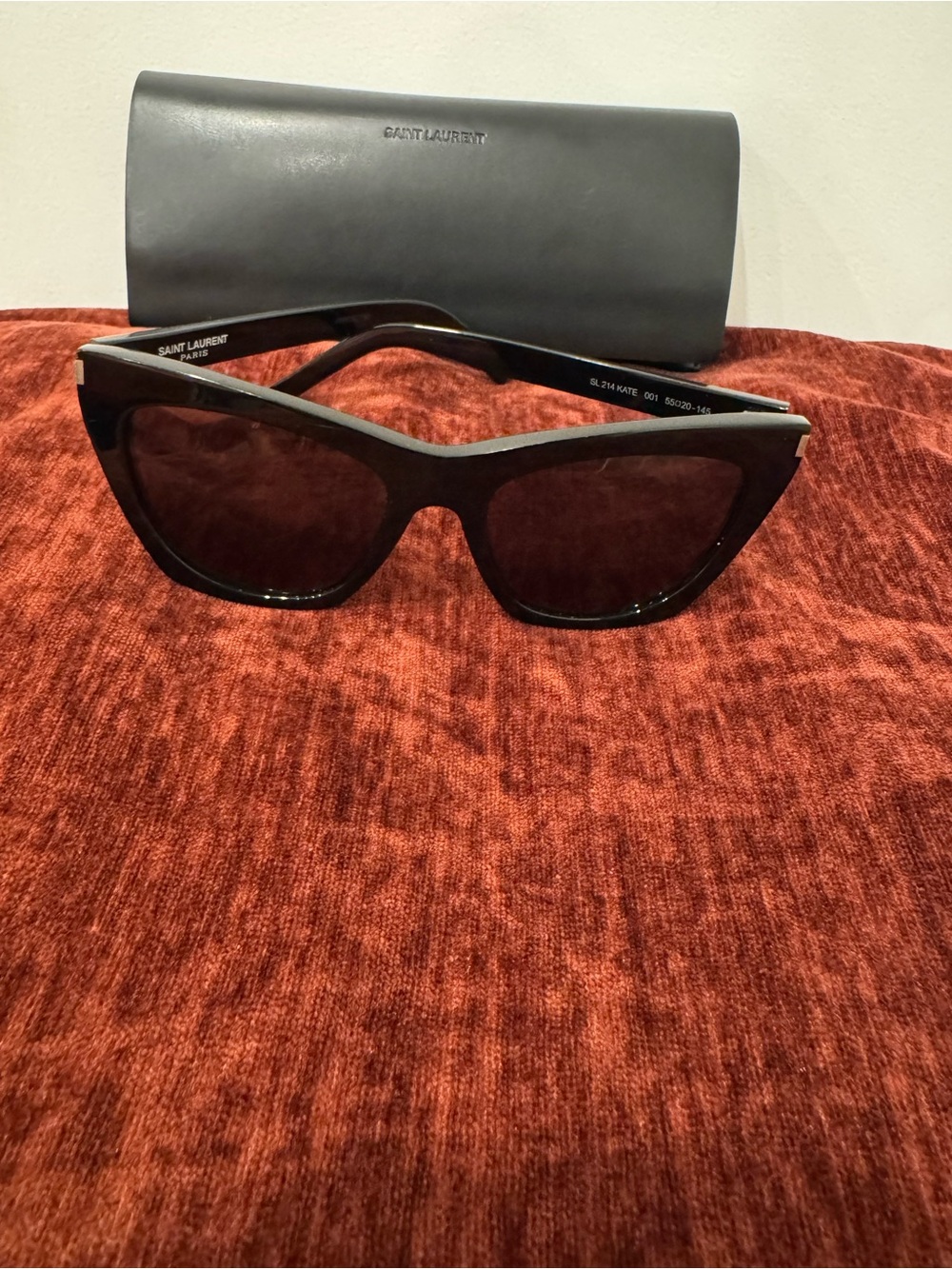 Saint Laurent Black Oversized Cat-Eye Sunglasses